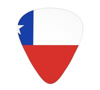 Flag of Chile 12 Piece Guitar Pick Set Durable Non Slip Different Sizes for Electric Guitar Acoustic Guitar Ukulele