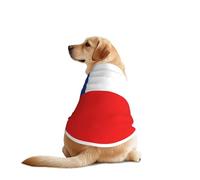 Flag of Chile Dog Shirt Vest Dog Clothes- Breathable Cooling for Big Dogs, Sun Protection Comfort Wear for Golden Retriever, Husky, Alaska Outdoor Activities X-Large