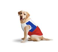 Flag of Chile Pets Cotton Vest - Soft Lightweight T-Shirts,Flag of Chile Print Sleeveless Tank Top Clothes for Medium Large Dogs