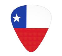 Flag of Chile print Guitar Picks 12 Pack Assorted Thickness for Guitar,ukulele,0.46/0.71/0.96mm