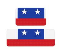 Flag of Chile Print Kitchen Mats for Floor,Washable Kitchen Rugs Set of 2,for Home Decor Kitchen Accessories