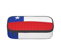 Flag of Chile Print Teen Large Storage Pencil Case Stationery Organizer School College Business Travel