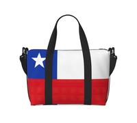 Flag of Chile print Travel Duffel Bag Tote Carry on Luggage Bag, Sports Gym Bag Weekender Overnight Bags, Black, One Size