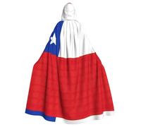Flag Of Chile Printed Hooded Cloak Robe Cloak Witch Vampires Grim Reaper Devil For Boy Girl Cosplay Costume