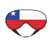 Flag of Chile Printing Soft Eye Mask,Double-Sided Soft Eye Cover for Sleep,Travel,Yoga, Adjustable Strap, Blocks Light
