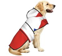 Flag of Chile Reflective Waterproof Dog Raincoat Jacket, Adjustable Hooded Pet Coat with Leash Hole,for Outdoor Use3XL
