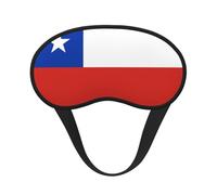 Flag of Chile Universal Lightweight Eye Mask: Great for Travel, Office Naps and Shift Work. Provides a Comfortable Sleeping Environment