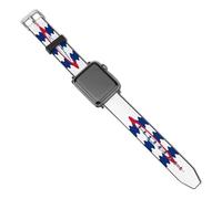 Flag of Cincinnati Cute Leather Watch Strap Compatible with IWatch Sport Replacement Band for Men Women