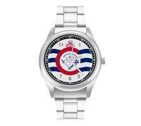 Flag of Cincinnati Simple Stainless Watch Fashion Designer Wristwatch Easy Reader Analog Watches Gifts for Men