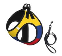 Flag Of Colombia Dog Harness - Breathable, Reflective, And Adjustable Pet Vest, Suitable For Small Cats And Dogs