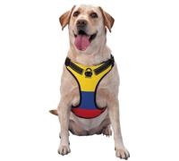 Flag of Colombia Dog Harness for Small, Medium, and Large Dogs-Adjustable, Breathable Dog Vest with Quick Release Buckles