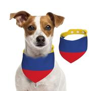 Flag of Colombia Pet Scarf Dog Bandanas Spring Summer Soft Cotton Puppy Scarfs Adjustable Accessories for Small Medium Large Girl Boy Pup Large