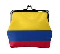 Flag of Colombia print Cute Buckle Coin Purses Vintage Pouch Kiss lock Change Purse Wallets for Women Fashion, Black, One Size, Vintage