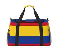 Flag of Colombia Print Foldable Carry On Tote Large Capacity Hand Carry Bag for Airplane Weekend Getaways