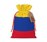 Flag Of Colombia Print Gift Drawstring Bags Reusable Present Sack Versatile Birthday Holiday Party Favors