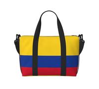Flag of Colombia print Travel Duffel Bag Tote Carry on Luggage Bag, Sports Gym Bag Weekender Overnight Bags, Black, One Size