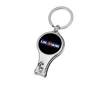 Flag of Colorado Distressed Letter Metal Nail Clippers Sharp Fingernail Clipper with File Portable Corkscrew for Women Men