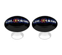 Flag of Colorado Distressed Letter Round Drawer Knobs Stainless Steel Cabinet Knob Decorative Pulls for Furniture Dresser Cupboard 2 PCS