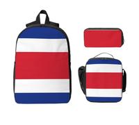 Flag of Costa Rica Backpack Set-3-in-1 Travel Bag Lunch Bag Storage Pouch