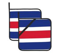 Flag Of Costa Rica Large Pot Holders Oven Mitts Set Heat Resistant Pot Holders Square Pot Holder Hot Pads8 In
