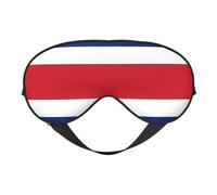 Flag of Costa Rica Print Eye Mask for Comfortable Sleep – Elastic Nighttime Shade, Perfect for Plane, Travel, and Meditation