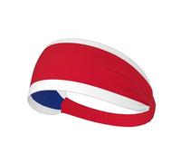 Flag Of Costa Rica Printing Elastic Exercise Headband - Moisture-Wicking For Basketball, Running, Tennis & All Sportsâ€‹