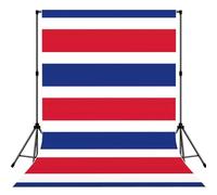 Flag Of Costa Rica Professional Photo Backdrop, Background With Rod Pocket For Studio, Newborn & Event Photography - 5x7ft