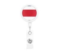 Flag of Costa Rica Retractable Badge Holder is Durable Sturdy Comes with A Lanyard for Office Hospital Staff Wearing