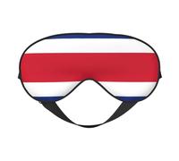 Flag of Costa Rica Reversible Eye Mask Double Sided Blackout Mask Adjustable Soft Sleep Travel Nap Cover