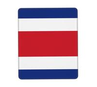 Flag of Costa Rica Rubber Base Mouse Mat with Stitched Edge-Non-Slip Desk Mat for Office Gaming, Smooth Cloth Surface Multiple Vertical
