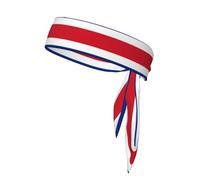 Flag of Costa Rica Sports Performance Headband - Double Sided Moisture Control Headband for Running, Gym & Outdoor Activities