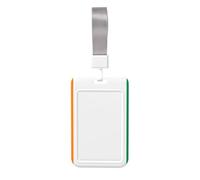 Flag of Cote D'Ivoire Card Badge Holder.Sliding Badge Holder with Lanyard, Printed Work ID Card Case