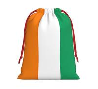 Flag Of Cote D'Ivoire Drawstring Gift Bag Holiday Present Goody Bags For Xmas Party Reusable Storage Pouches
