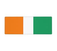 Flag of Cote D'Ivoire Gaming Desk Mat, Wide Surface Desk Pad for Keyboard, Mouse and Improved Gaming Stability