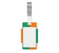 Flag of Cote D'Ivoire Id Badge Holder with Detachable Neck Strap, Waterproof Vertical Name Card Holders, for Nurse Students Teachers Staff