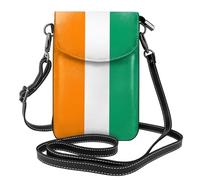 Flag of Cote d'Ivoire Patterned leather crossbody bag, flap phone case, suitable for travel, hiking, camping or everyday use.