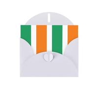 Flag Of Cote D'Ivoire Pearl Paper Holiday Greeting Card With Envelopes Weddings Party Birthday Invitations Wishes