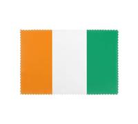 Flag of Cote D'Ivoire Placemats for Dining Table Set of 6 - Waterproof - Wipe Clean - Heat Resistant - Anti Slip Dining Table Place Mats, Suitable for Indoor & Outdoor Use, 18’’Ã-12’’