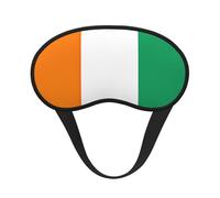 Flag of Cote D'Ivoire Print Blindfold Sleep Mask, 100% Block Light Eye Sleep Shade Cover Eye Masks with Adjustable Strap