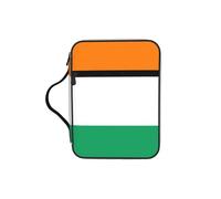 Flag Of Cote D'Ivoire Print Book Protector Holder Case, Study Bible Carrying Case With Multiple Internal Compartments