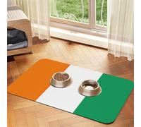 Flag of Cote d'Ivoire print Cats Pet Bowl Placemat Pet Feeding Mats for Dogs, Non-Slip PU Leather Tablecloth for Pets