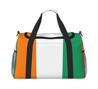 Flag of Cote d'Ivoire Print Everyday Use Travel Duffle Bag Large Capacity Travel Bag Stylish Functional Bag, Black, One Size