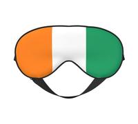 Flag of Cote D'Ivoire Print Eye Mask for Comfortable Sleep – Elastic Nighttime Shade, Perfect for Plane, Travel, and Meditation