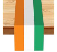 Flag Of Cote D'Ivoire Print Farmhouse Table Runner Washable Dining Table Decor For Dresser Office Banquet 33x183cm