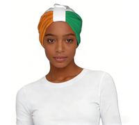 Flag of Cote d'Ivoire Printed Knotted Turban Hat, Comfy Sleep Cap Protective Headwear, for Home Work Travel Comfort