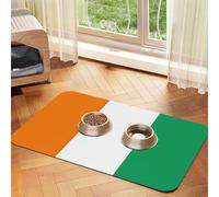 Flag Of Cote D'Ivoire Printing Pet Absorbent Tablecloth, Special Pad For Pet Bowls, Rollable For Storage, Ideal For Pet Bowls