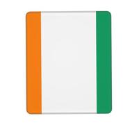 Flag of Cote d'Ivoire Rubber Base Mouse Mat with Stitched Edge-Non-Slip Desk Mat for Office Gaming, Smooth Cloth Surface Multiple Vertical