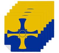 Flag of County Durham 47cm Cloth Napkin Set Washable Reusable Napkins for Cocktail Wedding Table Decor
