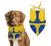 Flag of County Durham Dog Bandanas Puppy Triangle Kerchief Cat Scarfs Washable Bibs Pet Gifts