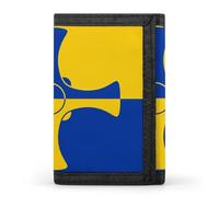 Flag of County Durham Men's Wallets Trifold Women Purse with Coin Pocket 8 Card Slots Keyring Photo Window